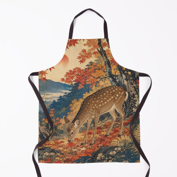 Item preview, Sika Deer Silence - Vintage Japanese Wildlife Ukiyo-e Woodblock designed and sold by bapupa.