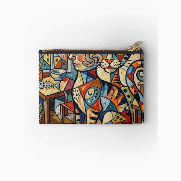 Item preview, Abstract Cubist Cat in a Colorful Interior designed and sold by xsctasy.