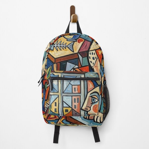 Item preview, Abstract Cubist Cat in a Colorful Interior designed and sold by xsctasy.
