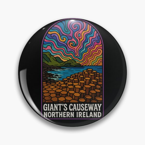 Item preview, Giant's Causeway Northern Ireland Trippy Travel designed and sold by TomFrontierArt.