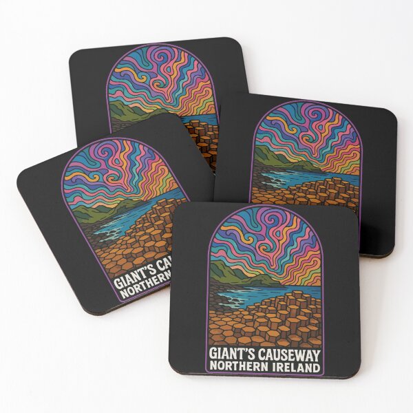 Item preview, Giant's Causeway Northern Ireland Trippy Travel designed and sold by TomFrontierArt.