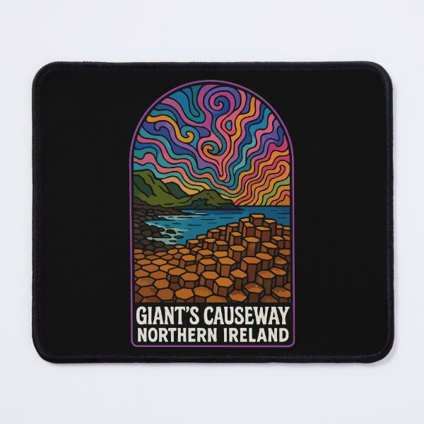 Item preview, Giant's Causeway Northern Ireland Trippy Travel designed and sold by TomFrontierArt.
