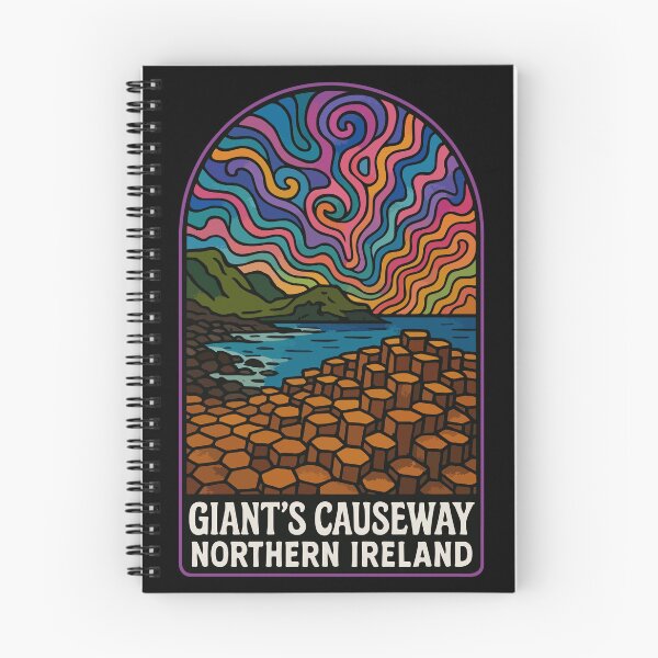 Item preview, Giant's Causeway Northern Ireland Trippy Travel designed and sold by TomFrontierArt.