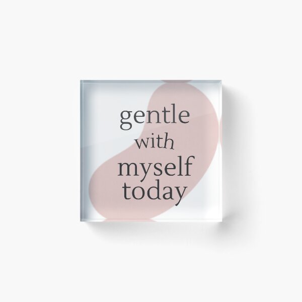 Item preview, Gentle With Myself Today – Self Care Affirmation Typography Design designed and sold by CosmicQuietLab.