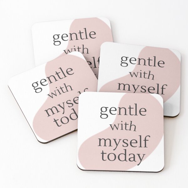 Item preview, Gentle With Myself Today – Self Care Affirmation Typography Design designed and sold by CosmicQuietStudio.
