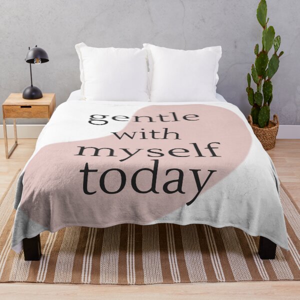 Item preview, Gentle With Myself Today – Self Care Affirmation Typography Design designed and sold by CosmicQuietLab.