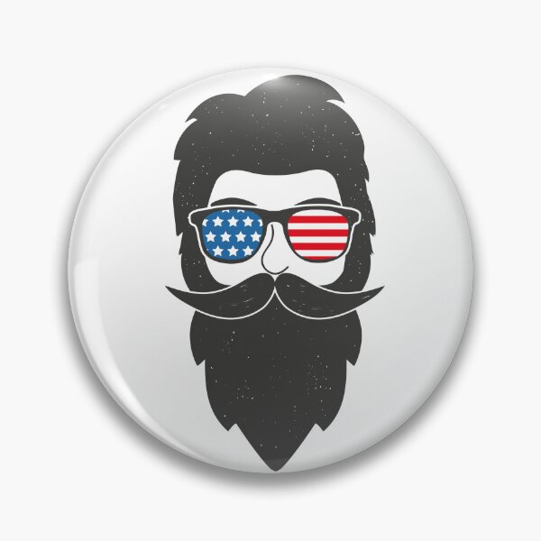 Item preview, USA Flag Sunglasses Beard Patriotic Man designed and sold by Gravelpeak Co..