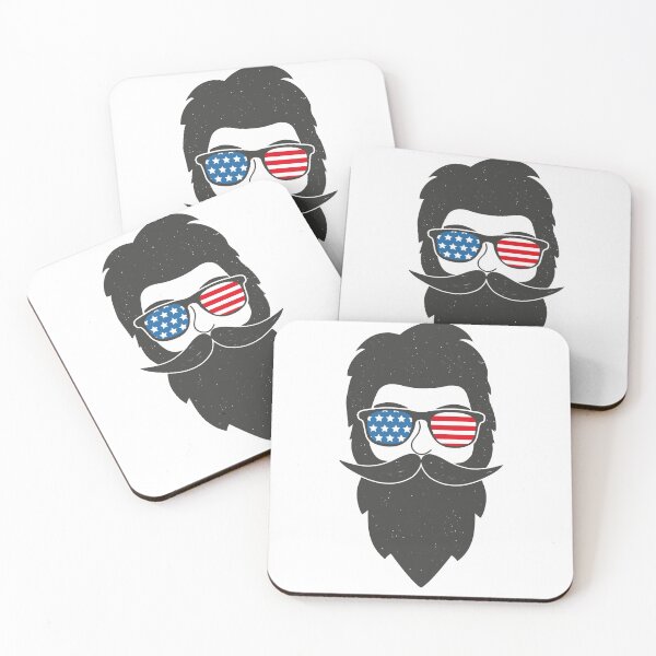 Item preview, USA Flag Sunglasses Beard Patriotic Man designed and sold by Gravelpeak Co..