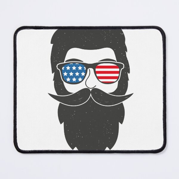 Item preview, USA Flag Sunglasses Beard Patriotic Man designed and sold by Gravelpeak Co..