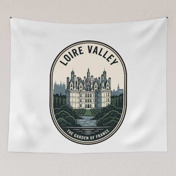 Item preview, Vintage Loire Valley France Chateau Travel Badge designed and sold by k3rstman1.