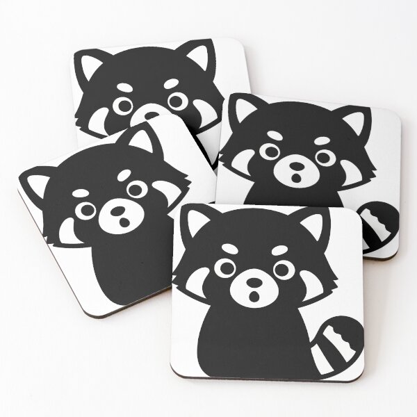 Item preview, Cute Red Panda Sticker - Kawaii Chibi Surprised Animal Silhouette Monochrome Woodland Nursery Art designed and sold by BestChoiceService.