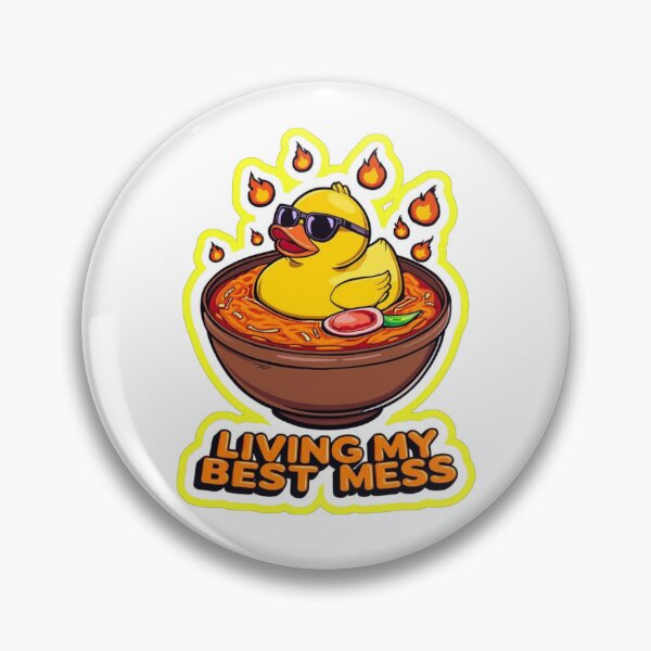 Item preview, Funny Rubber Duck Living My Best Mess designed and sold by MoodPeel_ .