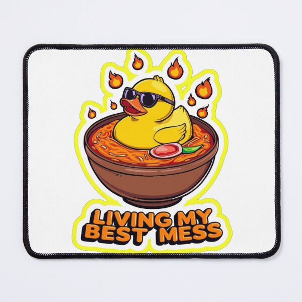 Item preview, Funny Rubber Duck Living My Best Mess designed and sold by MoodPeel_ .