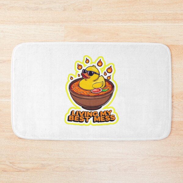 Item preview, Funny Rubber Duck Living My Best Mess designed and sold by MoodPeel_ .