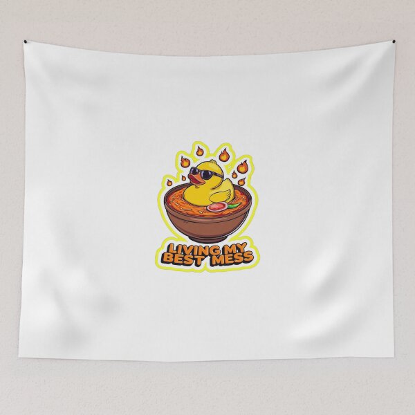 Item preview, Funny Rubber Duck Living My Best Mess designed and sold by MoodPeel_ .