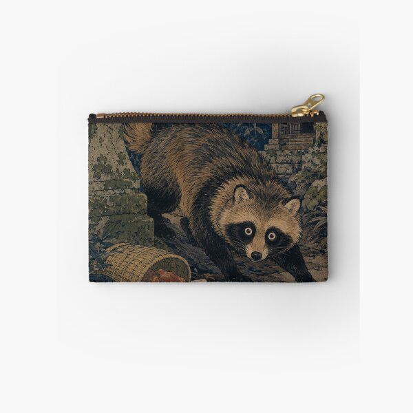 Item preview, Tanuki Night - Vintage Japanese Wildlife Ukiyo-e Woodblock  designed and sold by bapupa.