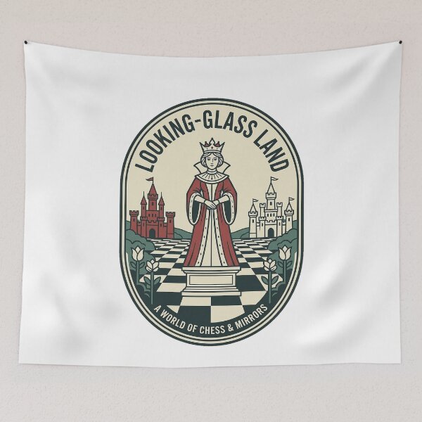 Item preview, Vintage Looking Glass Land Chess Queen Emblem designed and sold by k3rstman1.