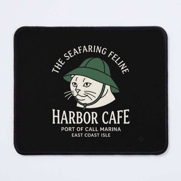 Item preview, Seafaring Feline Harbor Cafe Cat T-Shirt designed and sold by artlife4.