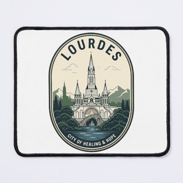 Item preview, Lourdes France Sanctuary City of Healing Vintage Badge designed and sold by k3rstman1.