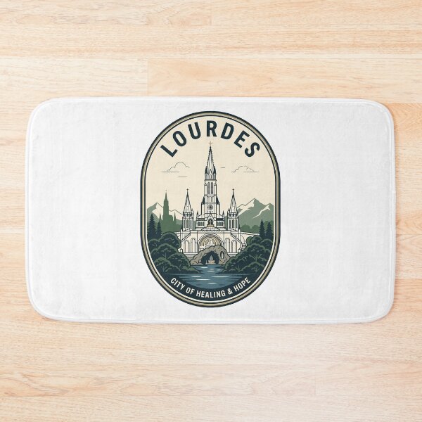 Item preview, Lourdes France Sanctuary City of Healing Vintage Badge designed and sold by k3rstman1.