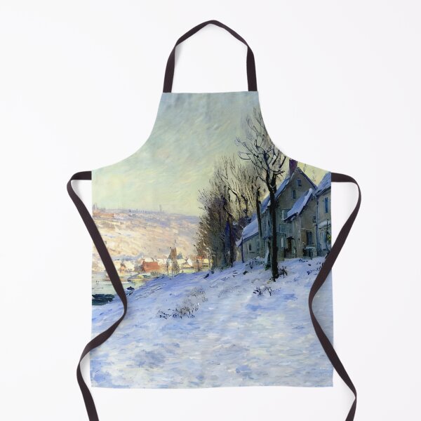 Item preview, Winter Sunlight Over Lavacourt: Impression of Snow, River, and Village Harmony designed and sold by artdesignsnow.