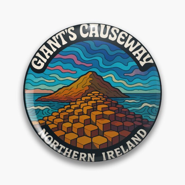 Item preview, Giant's Causeway Northern Ireland Trippy Art Travel designed and sold by TomFrontierArt.