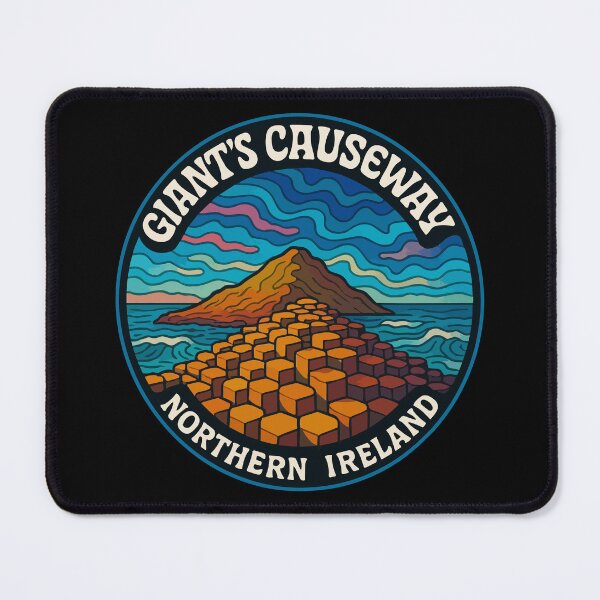 Item preview, Giant's Causeway Northern Ireland Trippy Art Travel designed and sold by TomFrontierArt.