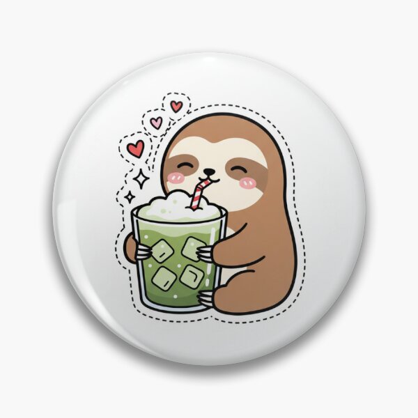 Item preview, Kawaii Sloth Drinking Matcha Cute Cozy Doodle Design designed and sold by mayatA-rt.