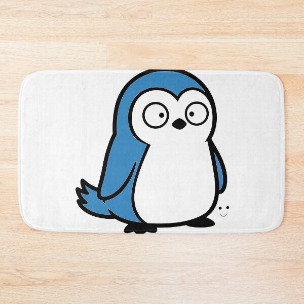 Item preview, Cute Blue Penguin Sticker - Kawaii Chibi Derpy Bird Illustration Winter Animal Black Background Nursery Wall Art designed and sold by BestChoiceService.