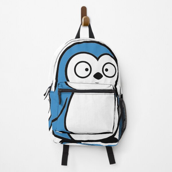 Item preview, Cute Blue Penguin Sticker - Kawaii Chibi Derpy Bird Illustration Winter Animal Black Background Nursery Wall Art designed and sold by BestChoiceService.