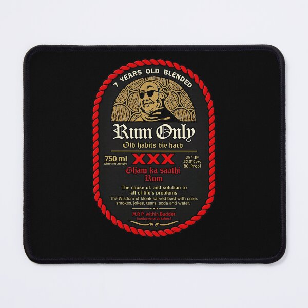 Item preview, Rum Only Vintage Label Illustration Retro Drinking Humor designed and sold by Ekonolotie.