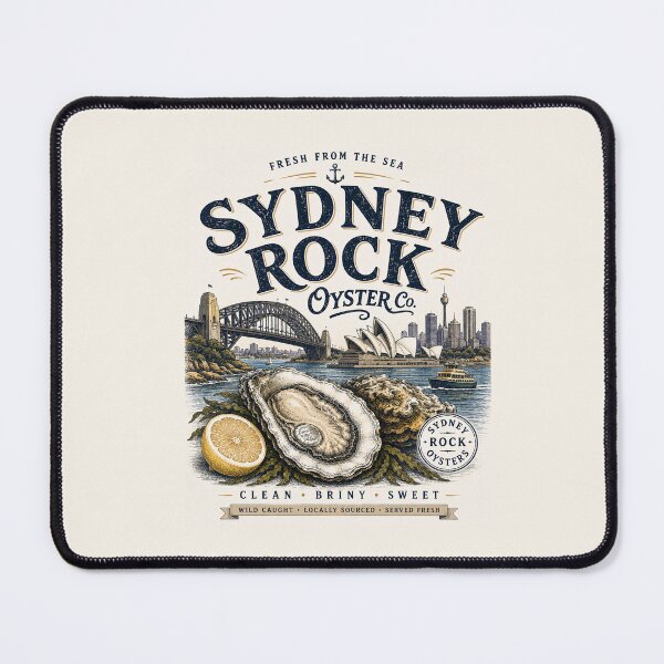 Item preview, Sydney Rock Oyster – Vintage Seafood Market Design designed and sold by SLGA-Designs.