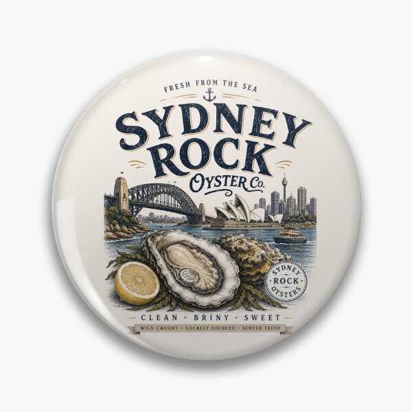 Item preview, Sydney Rock Oyster – Vintage Seafood Market Design designed and sold by SLGA-Designs.