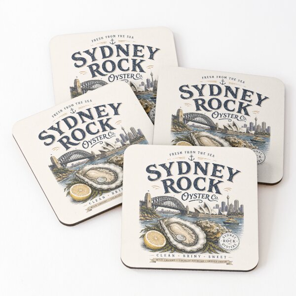 Item preview, Sydney Rock Oyster – Vintage Seafood Market Design designed and sold by SLGA-Designs.