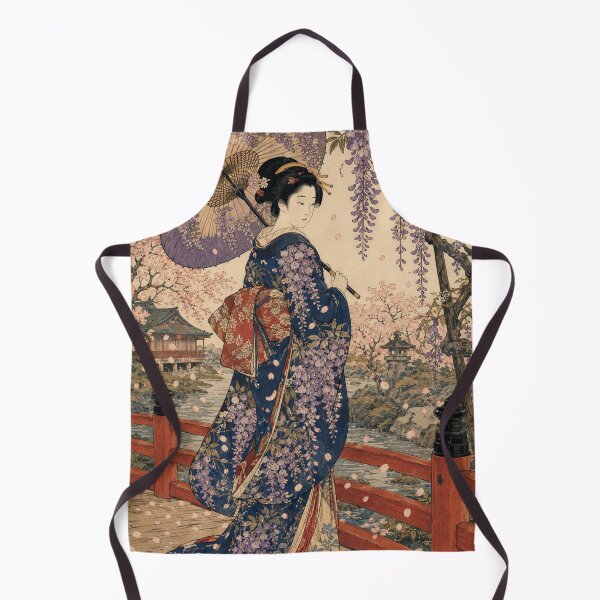 Item preview, Kimono in Bloom - Vintage Japanese Woman Ukiyo-e Woodblock designed and sold by bapupa.