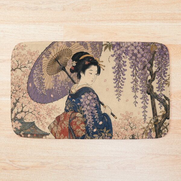 Item preview, Kimono in Bloom - Vintage Japanese Woman Ukiyo-e Woodblock  designed and sold by bapupa.