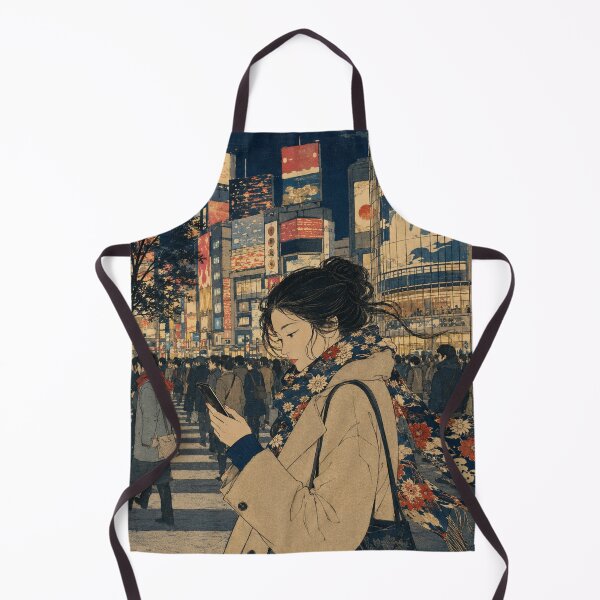 Item preview, Modern Day Tokyo - Vintage Japanese Woman Ukiyo-e Woodblock designed and sold by bapupa.