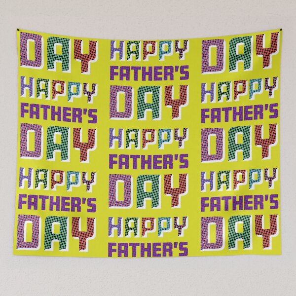 Item preview, Father's Day Vibrant Op Art Lettering designed and sold by cremedecolor.