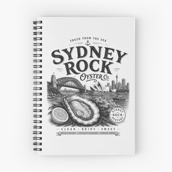 Item preview, Sydney Rock Oyster – Vintage Seafood Market Design designed and sold by SLGA-Designs.
