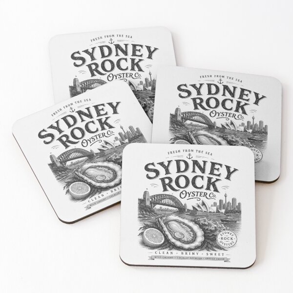 Item preview, Sydney Rock Oyster – Vintage Seafood Market Design designed and sold by SLGA-Designs.