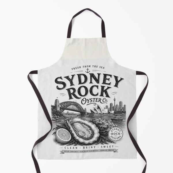 Item preview, Sydney Rock Oyster – Vintage Seafood Market Design designed and sold by SLGA-Designs.