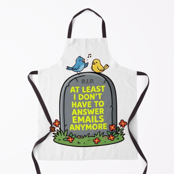 Item preview, No More Emails Tombstone Funny Dark Death Humor designed and sold by RawInkCo.
