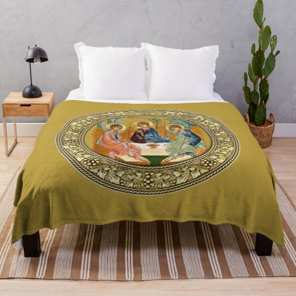 Item preview,  icon Holy Trinity, Saint Trinity , in a round frame designed and sold by orthodox-icon.