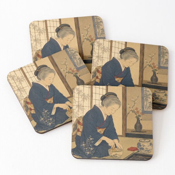 Item preview, Tea Ceremony Master - Vintage Japanese Woman Ukiyo-e Woodblock  designed and sold by bapupa.