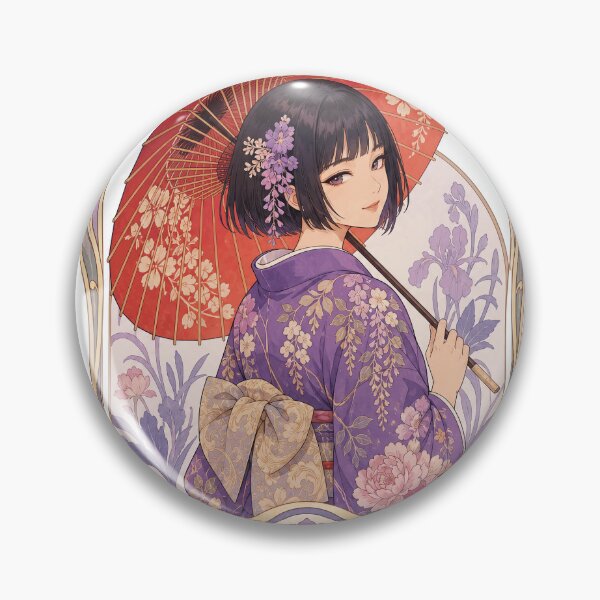 Item preview, Beautiful Japanese Woman in Elegant Kimono designed and sold by tenpu-biyori.