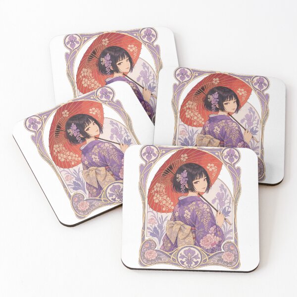 Item preview, Beautiful Japanese Woman in Elegant Kimono designed and sold by tenpu-biyori.