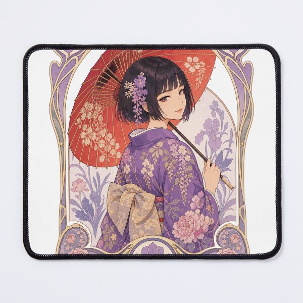 Item preview, Beautiful Japanese Woman in Elegant Kimono designed and sold by tenpu-biyori.
