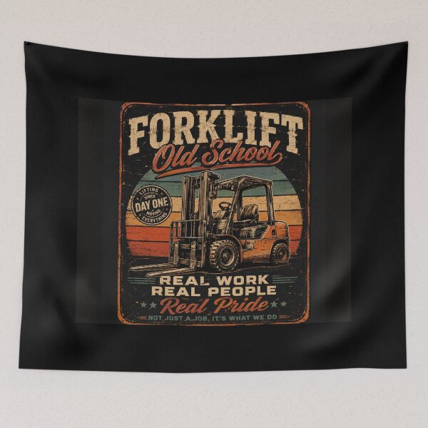 Item preview, Forklift Old School Real Work Real Pride designed and sold by RetroNibylander.