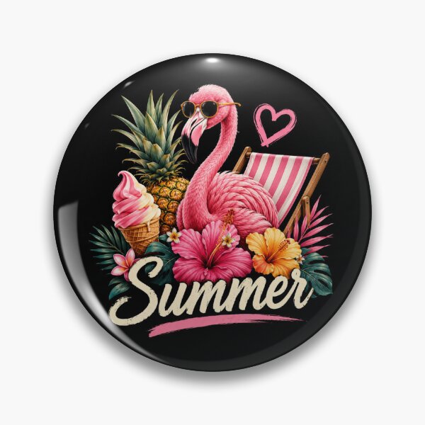 Item preview, Pink Flamingo Summer Vibes – Tropical Vacation Design designed and sold by MargaretaArt.