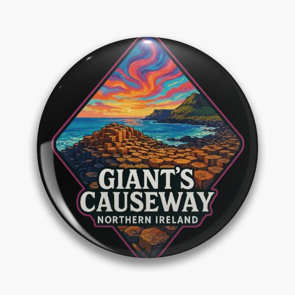 Item preview, Giant's Causeway Northern Ireland Colorful Travel designed and sold by TomFrontierArt.